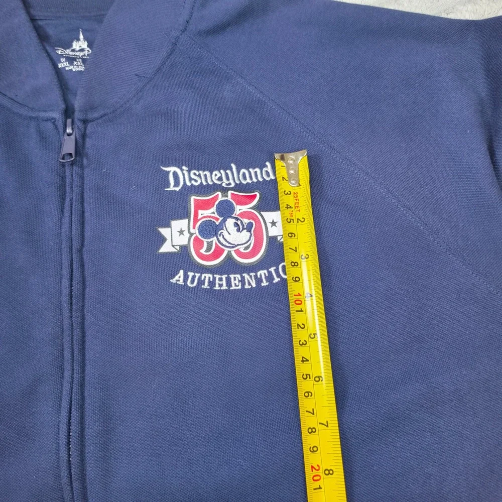 Disney Parks Disneyland 1955 Mickey Mouse Full Zip Track Jacket Navy Blue XXL